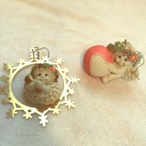 2  Dreamsicle Christmas angel ornaments🧖‍♀️